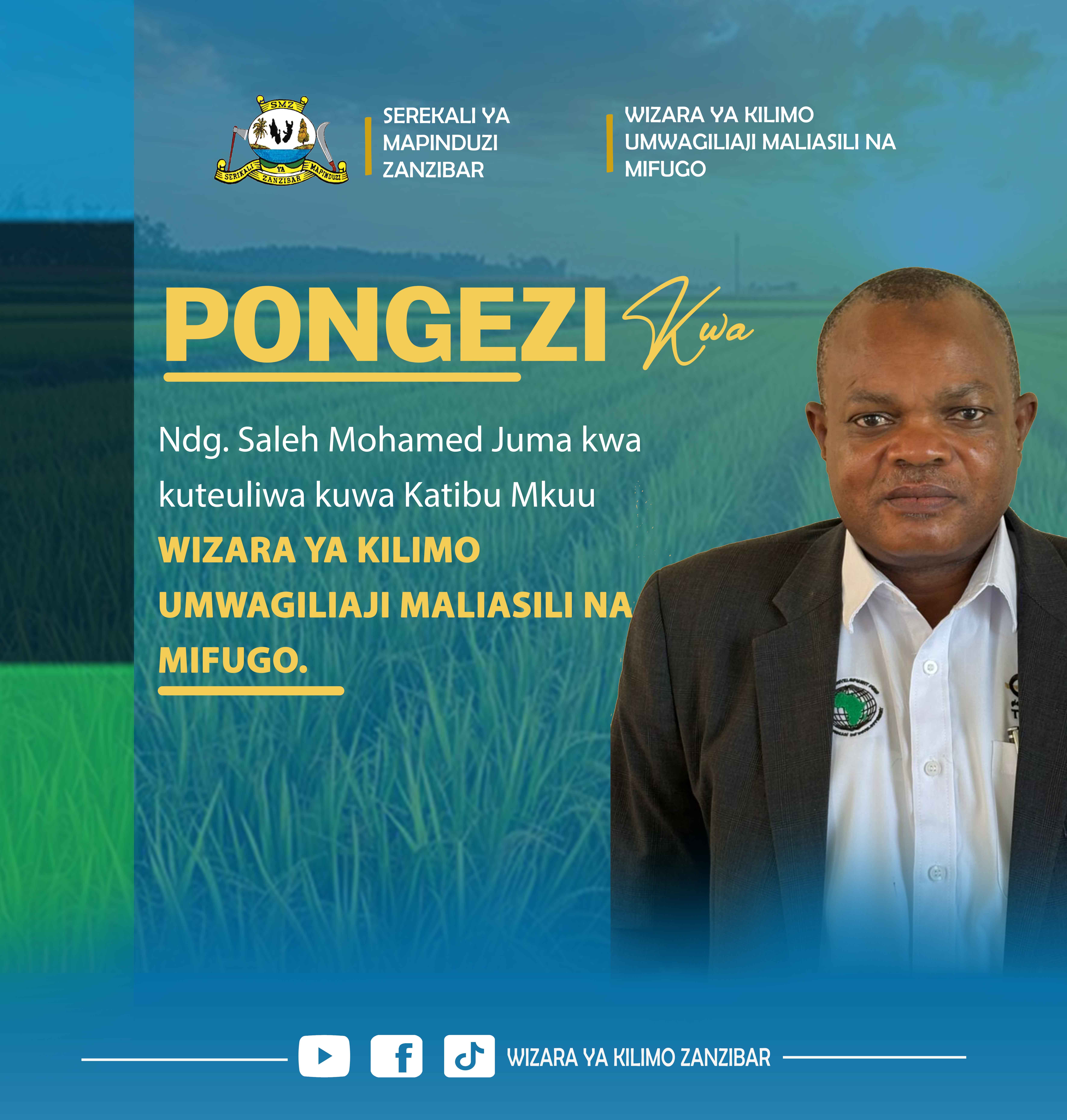 Pongezi Kwa Katibu Mkuu.